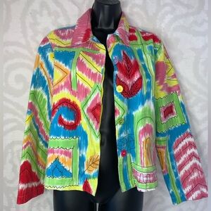 Vintage KEREN Hart Embroidered Jean Jacket